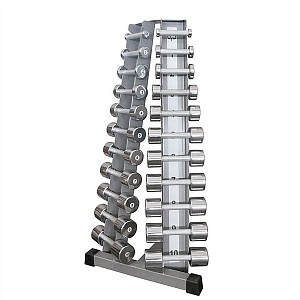 Подставка вертикальная для гантелей 510*510*1250 мм: металлическая