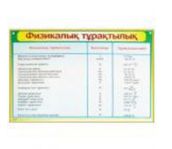 Таблица "Физические постоянные" (140*100 см, на каз.яз.)