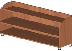 Шкаф для обуви 1200*400*400 мм ЛДСП (Вишня)