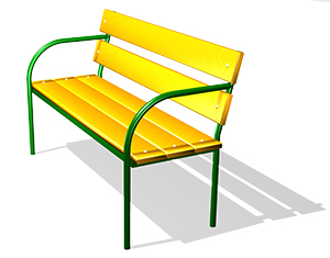 Скамья детская 1200*450*490 мм