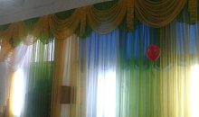 Занавески в вестибюль 6*3 м (Тюль,Ламбрикен ) ,(в комплекте гардина с креплениями)