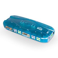 Переключатель MAITUO, MT-471S, VGA монитор + PS/2 клавиатура + PS/2 мышь, KVM переключатель 1 монитор, 4 системник
