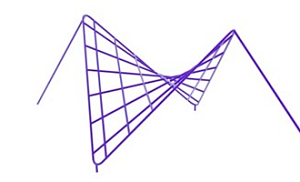 Сетка для лазанья металличсекая 5800*3000*2000 мм  (Красный).