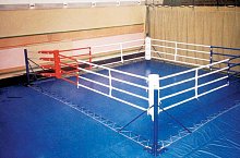 Ринг боксерский напольный 5*5 м, боевая зона 4*4 м