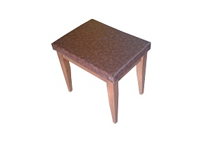 Стул для пианино 520*370*450 мм Дерево (Коричневый),Кож.зам (Бежевый)