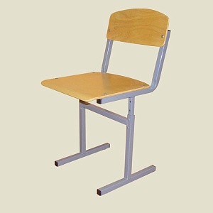Стул ученический 380*360*340/380/420/460 мм м/к (Серый), фанера (Серый)