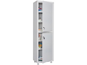 Шкаф для медикаментов группы А и Б 500*400*1800 мм металл (Белый)