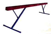 Бревно гимнастическое L=5000, Н=1200 м/к (Синий), дерево, сукно (Красный)