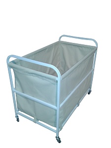 Корзина для мячей 600*600*900 мм м/к (Белый), кожзам (Синий)
