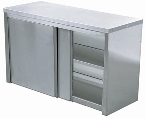 Полка настенная для посуды, двери купе 1000*400*600 мм