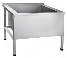 Ванна моечная односекционная котломойка  800*700*860 мм м/к (Серый), Нерж.Сталь