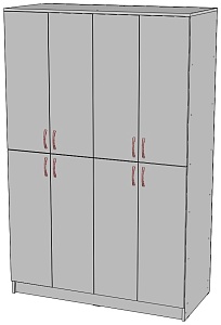 Шкаф 1350*600*2100 мм (HPL)