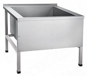 Ванна моечная односекционная котломойка  800*700*860 мм м/к (Серый), Нерж.Сталь