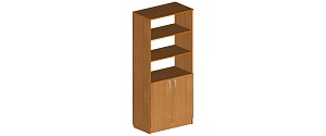 Шкаф книжный 900*320*1600 мм м/к (Серый), ЛДСП (Клен)