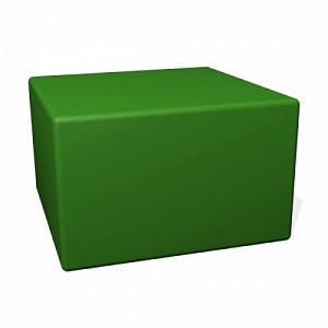 Куб 400*400*400 мм Фанера, Поролон, Кожзам (Желтый)
