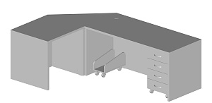 Стол оператора и выдачи товара 2300/700*1500/700*750 мм
