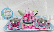 Игровой набор Чайный сервиз металлический. Упаковка: сетка 24*7*16см.