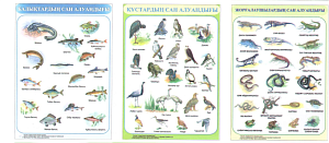 Плакаты "Жануарлардың сан алуандығы" (ф.А1, 9 шт., на каз.яз., глянц.)