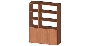 Шкаф-стеллаж пристенный секционный для документов и файлов 1550*450*1800 мм